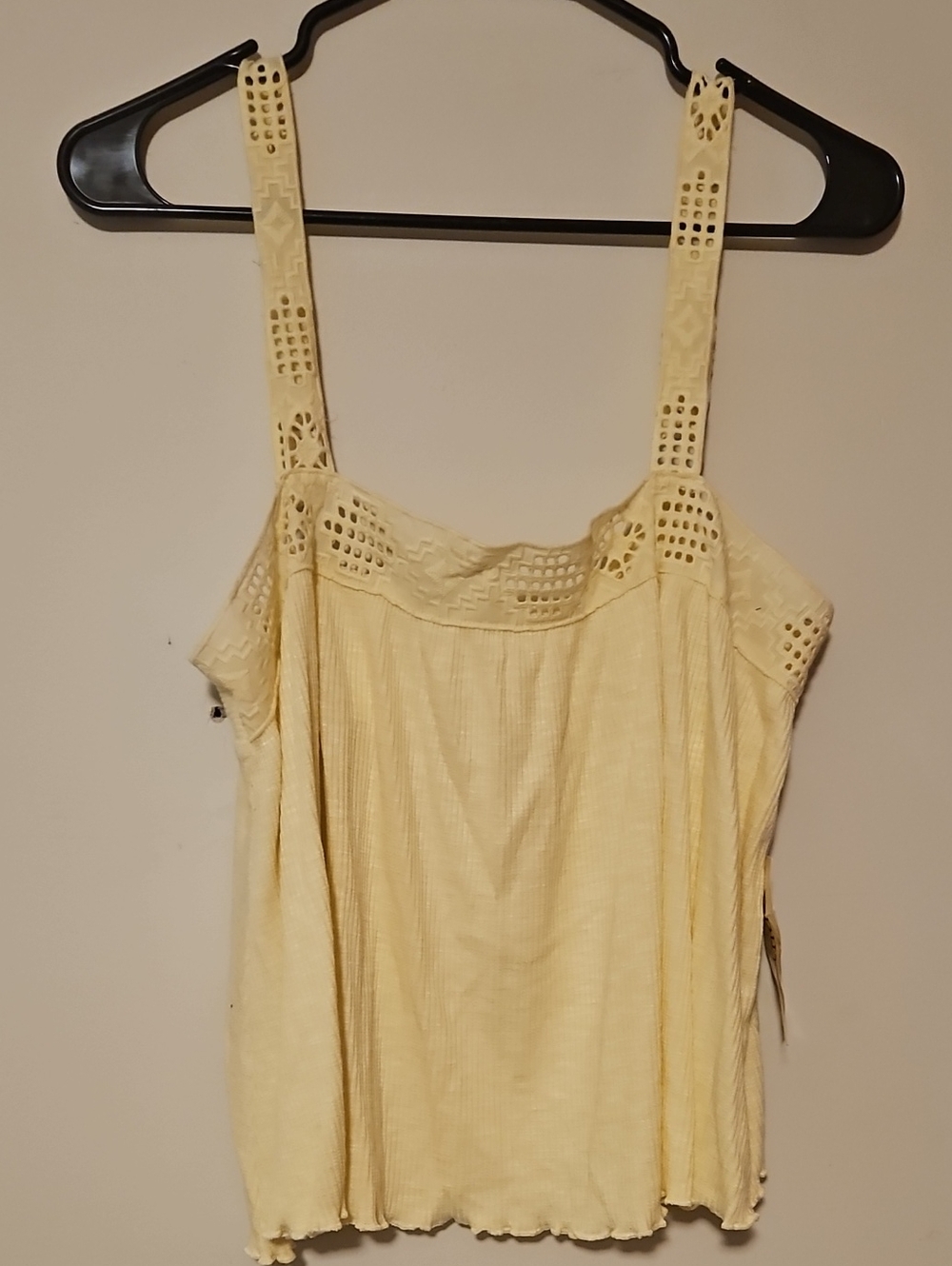 Rewind Yellow Eyelet Strap Camisole